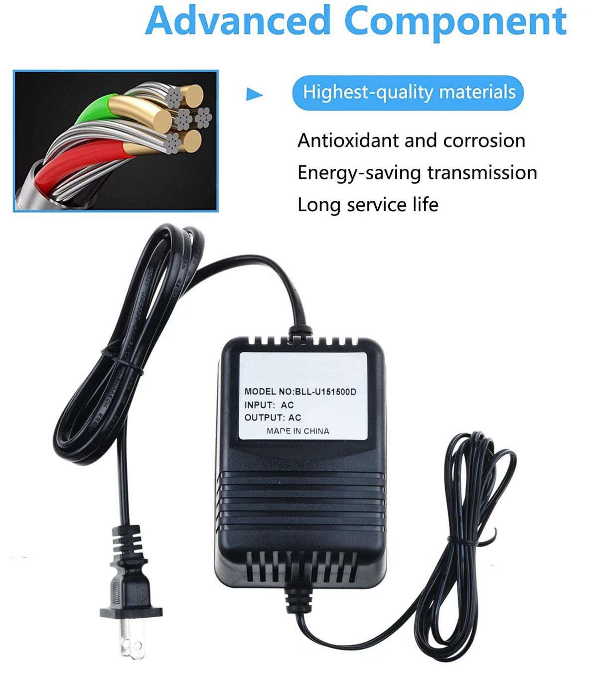 Compatible AC/AC Adapter Power Supply Charger V53174