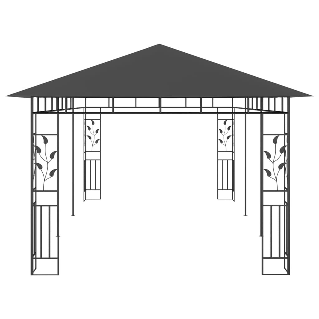 Anthracite Gazebo with Mosquito Net P82823