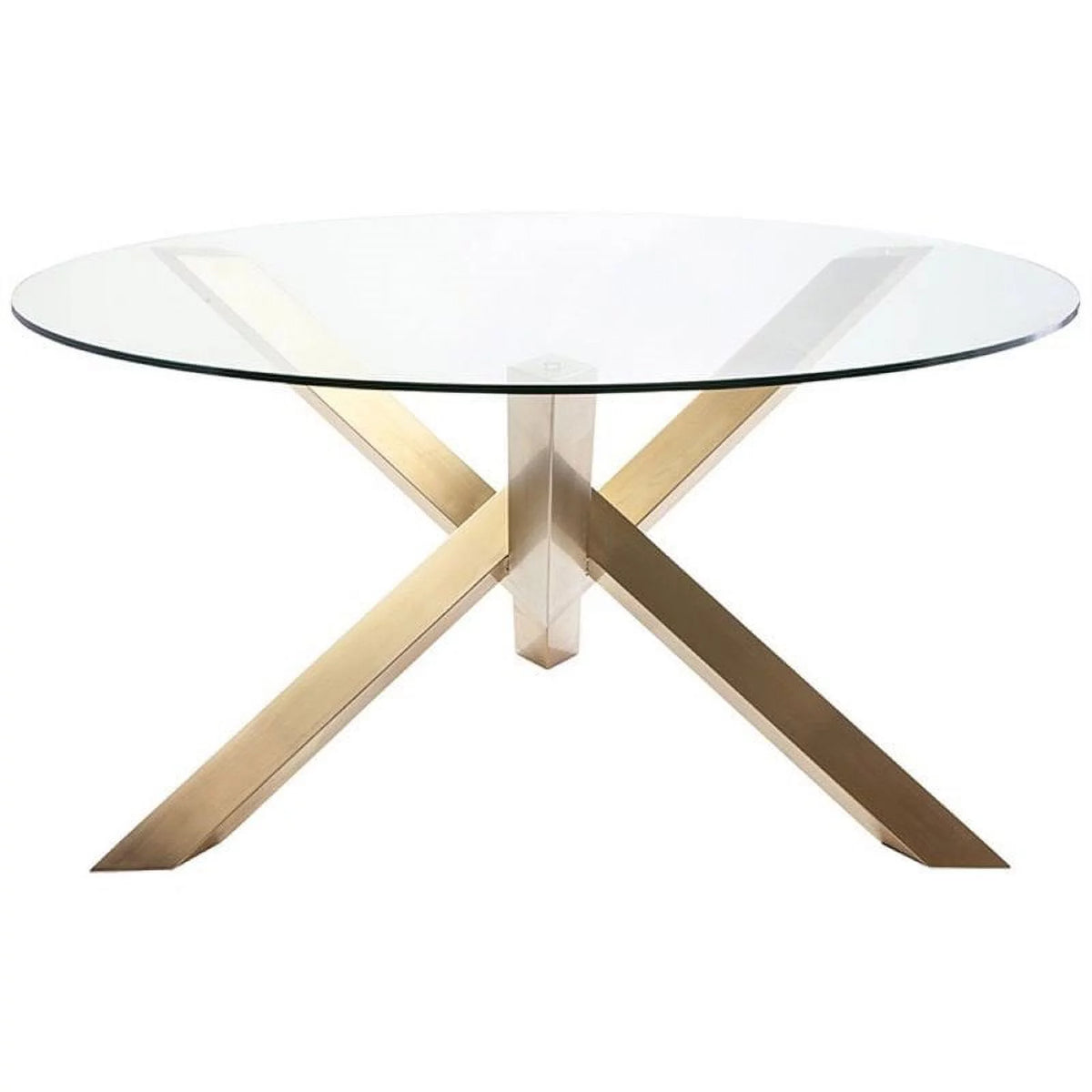 72" Round Glass Top Dining Table F117