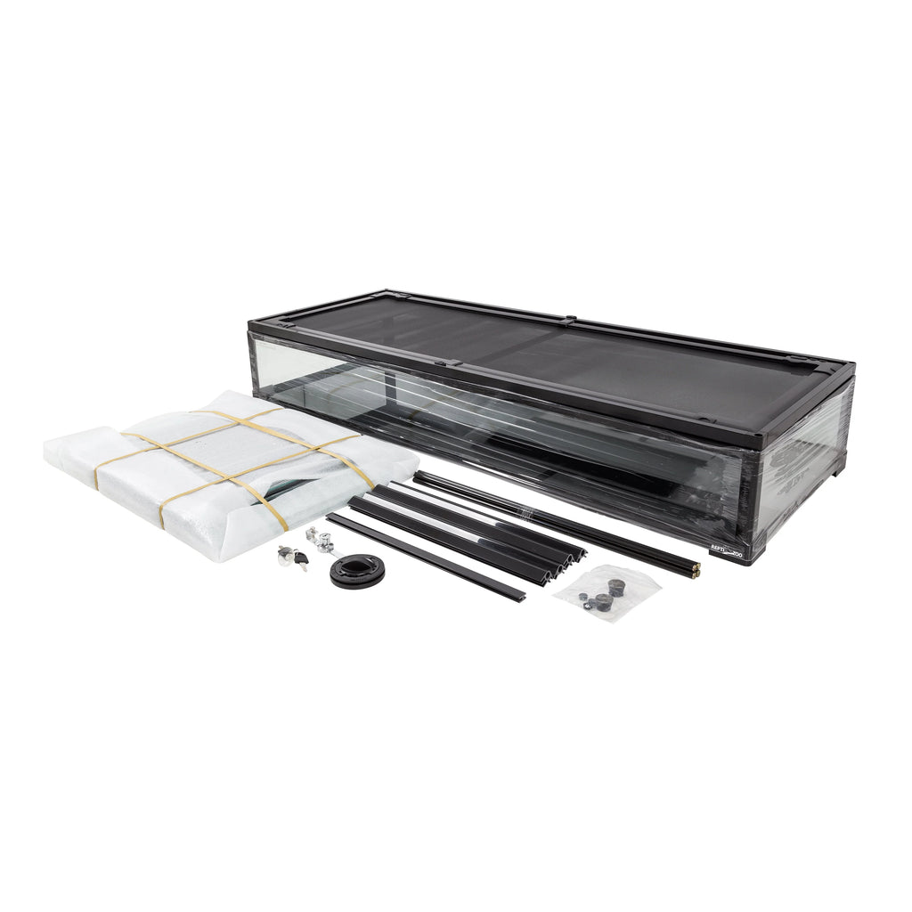 90 Gallon Glass Front Opening Terrarium Tank with Screen Ventilation Z54512
