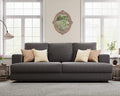 3 Seater Grey Chenille Sofa with Extra Deep Seat E45525