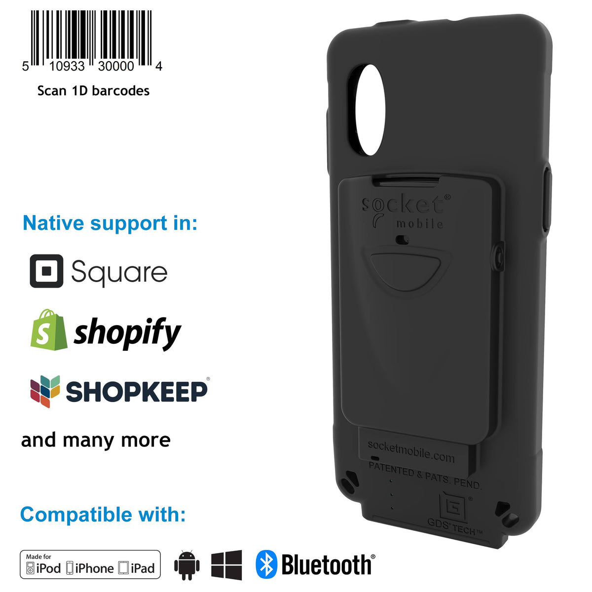 Wireless Bluetooth Linear Imager Scanner A752