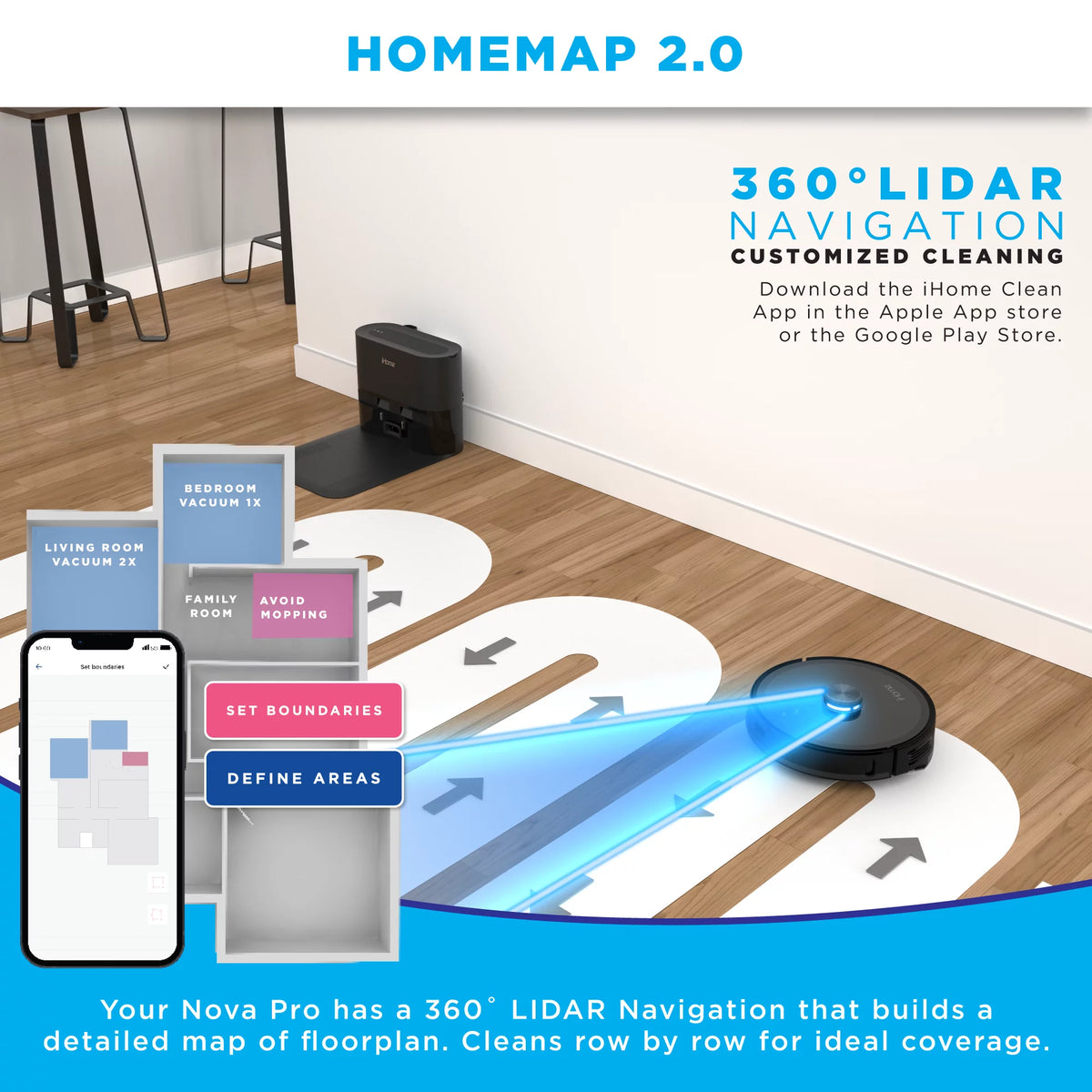 3-in-1 Robot Vacuum with Vibrating Mop Q203