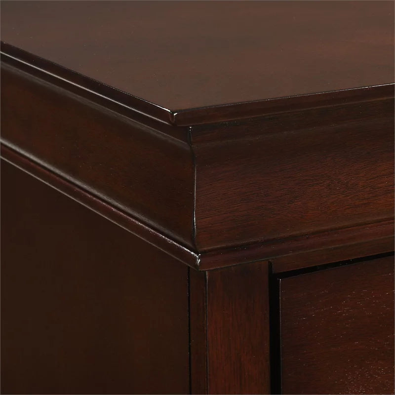 Cherry Wood 6-Drawer Dresser & Mirror P940214
