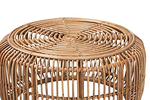 Natural Brown Antique Rattan Coffee Table B41086