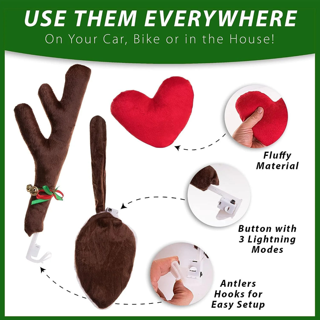 Car Reindeer Kit with LED Lights E8237