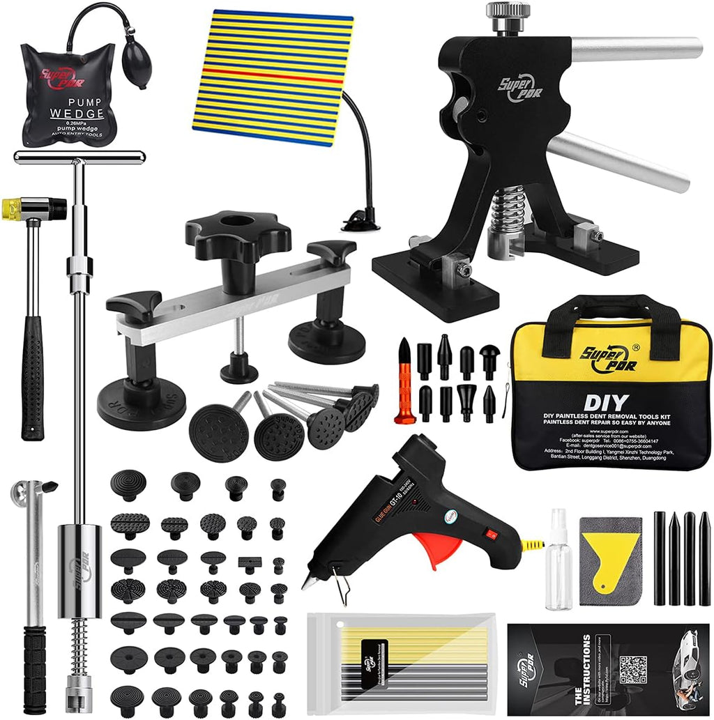 Paintless Dent Repair Kit with Bridge Dent Puller and Black Dent Lifter, Pack of 2 Z806748