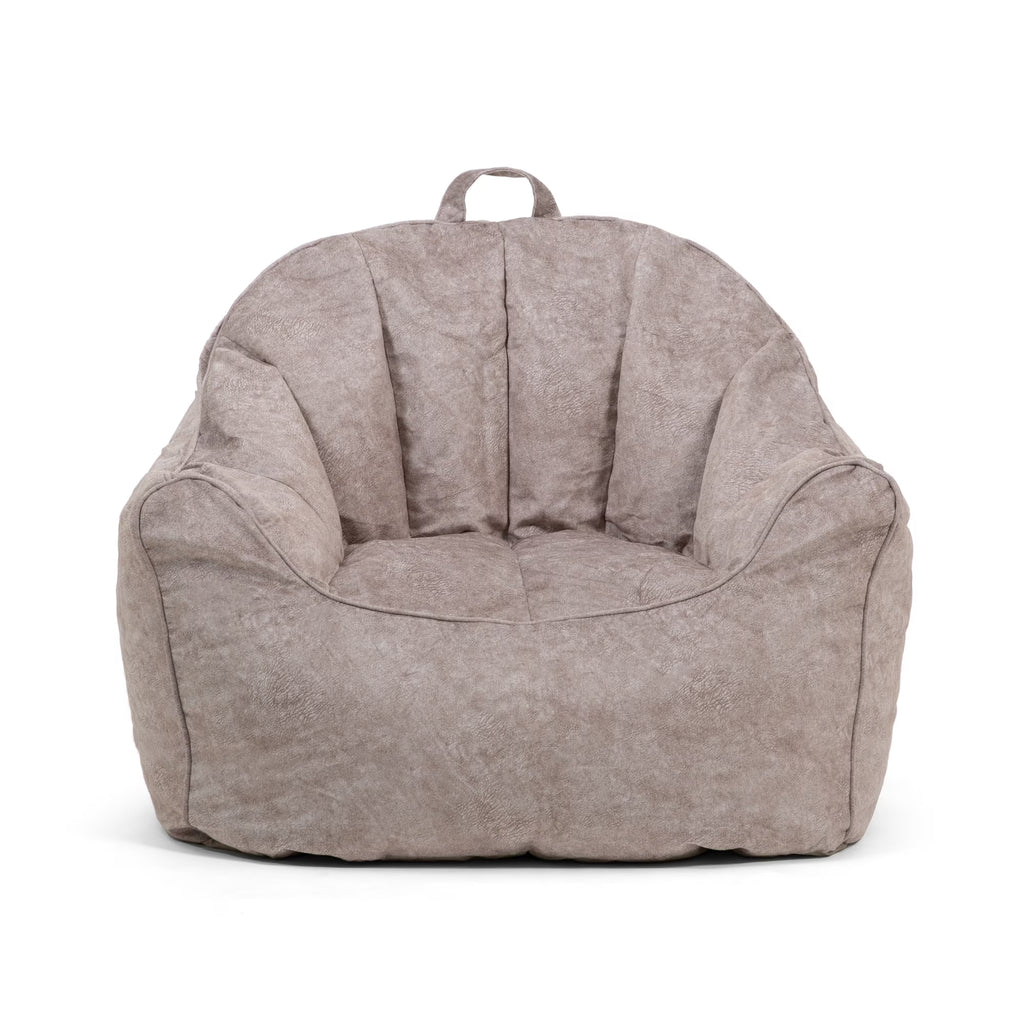 Gray Hyde Faux Polyester Blend Bean Bag Chair Z8268