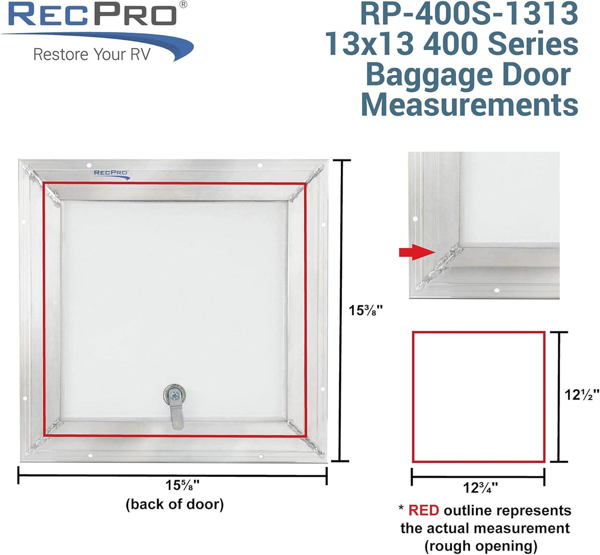 Square RV Baggage Door C408258