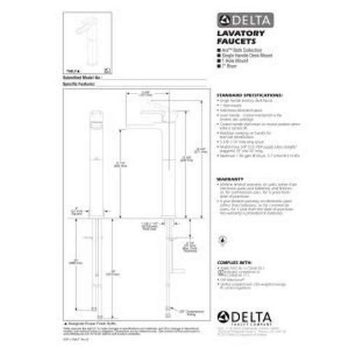 Single Handle Chrome Vessel Sink Faucet Z748166