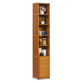 Bamboo 7 Shelves Bookcase with Door M5083