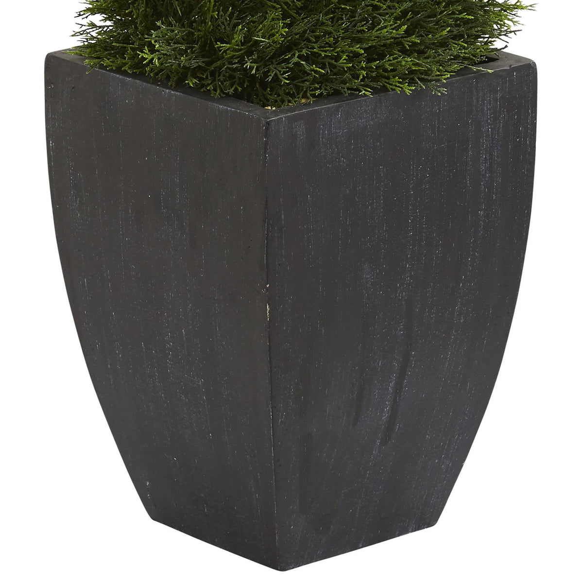 Black Wash Artificial Topiary Tree in Planter V492907