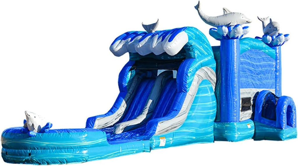 Inflatable Bounce House Water Slide with Pool Q566