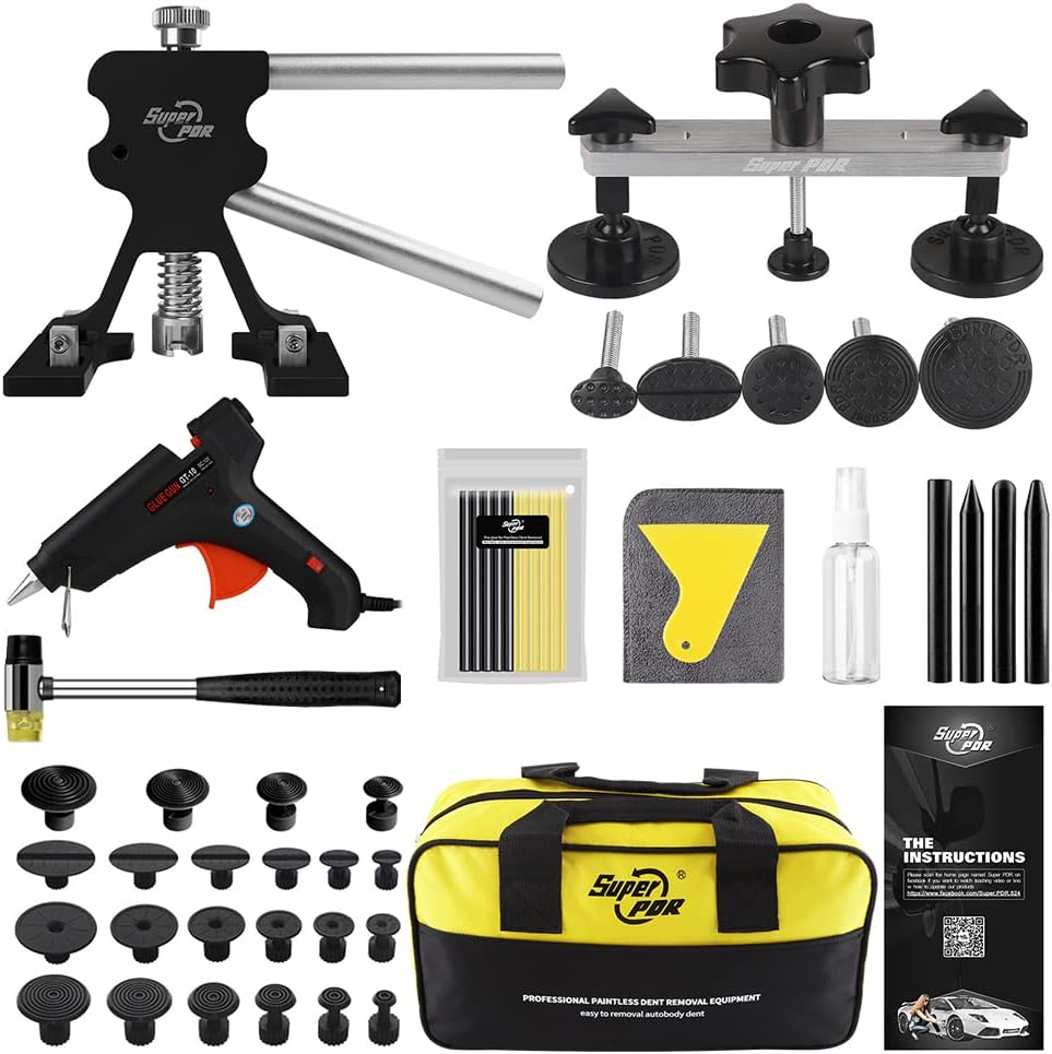 Paintless Dent Repair Kit with Bridge Dent Puller and Black Dent Lifter, Pack of 2 Z806748