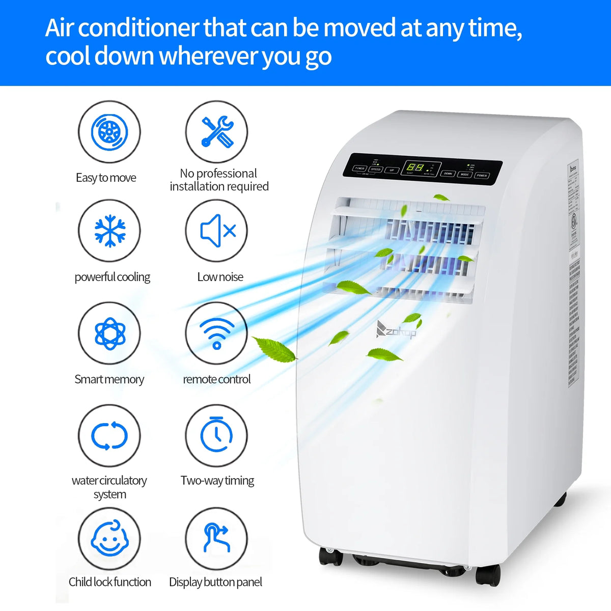 White Portable Air Conditioner W872