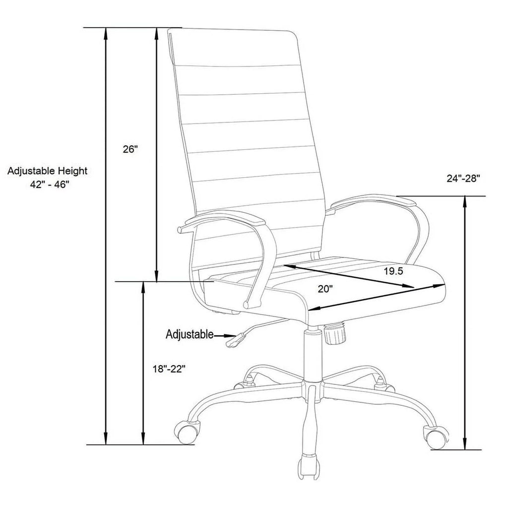Tan Leather Office Chair T662