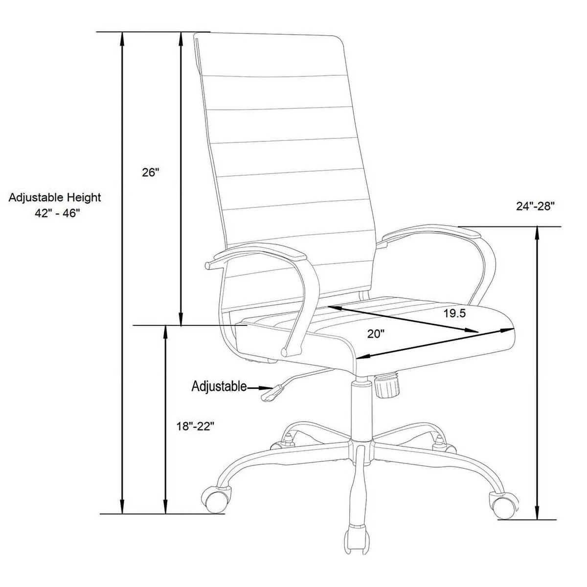 Tan Leather Office Chair T662