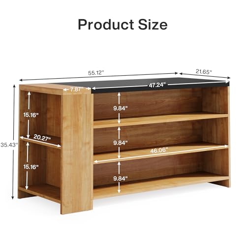 55" Wood Kitchen Island with Storage A97630
