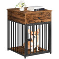 Wooden Dog Crate Furniture with Drawer V3182