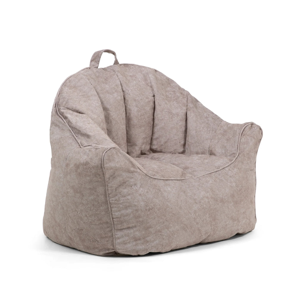Gray Hyde Faux Polyester Blend Bean Bag Chair Z8268