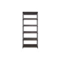 Rustic Gray Wood and Metal Walk-in Closet with 5 Shelves O983