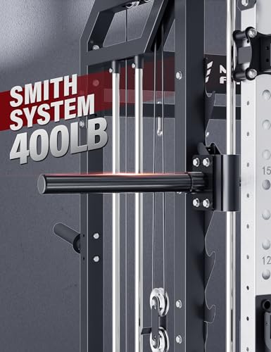 Smith Machines Squat Rack with Cable Crossover Machine J59480