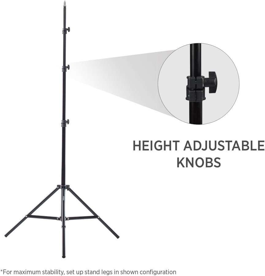 2-Light Fluorescent Studio Lighting Kit with 20"x20" Softboxes, 105W Bulbs & Light Stands J4045