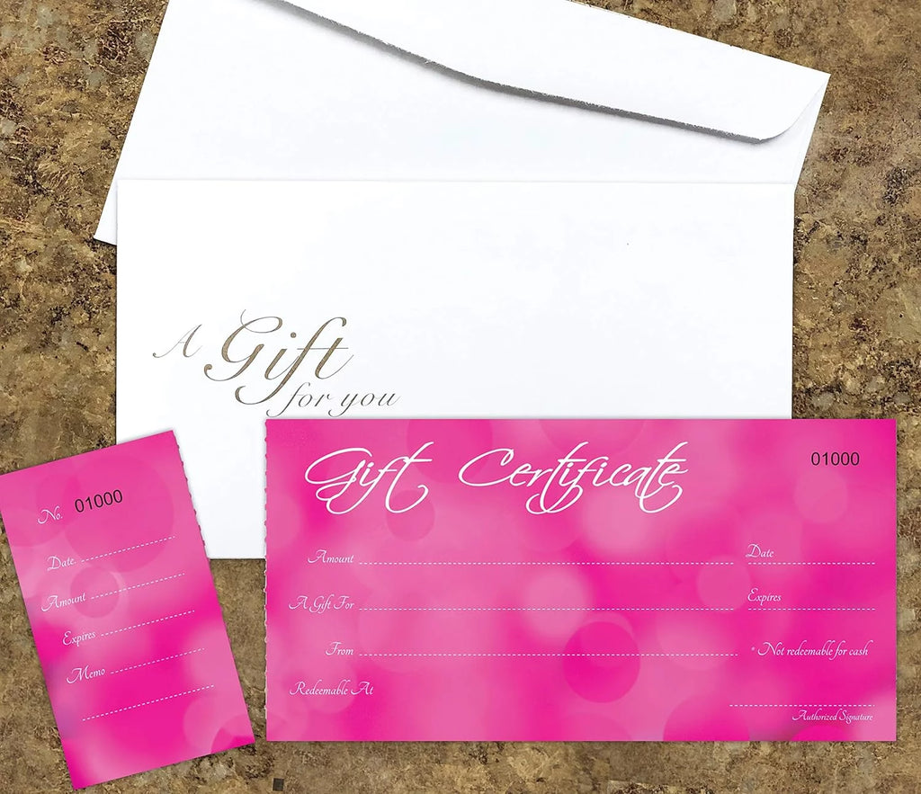 Blank Gift Certificates 25 Set with Matching Envelopes C883259