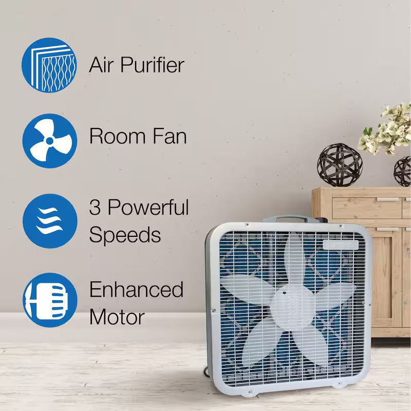 20 in. 3-Speed Air Purifier and Room Fan G200192