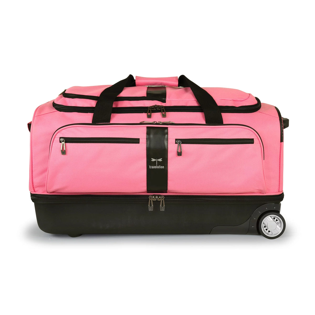 Pink/Black 28 inch Collapsible Duffel with Wheels K29798