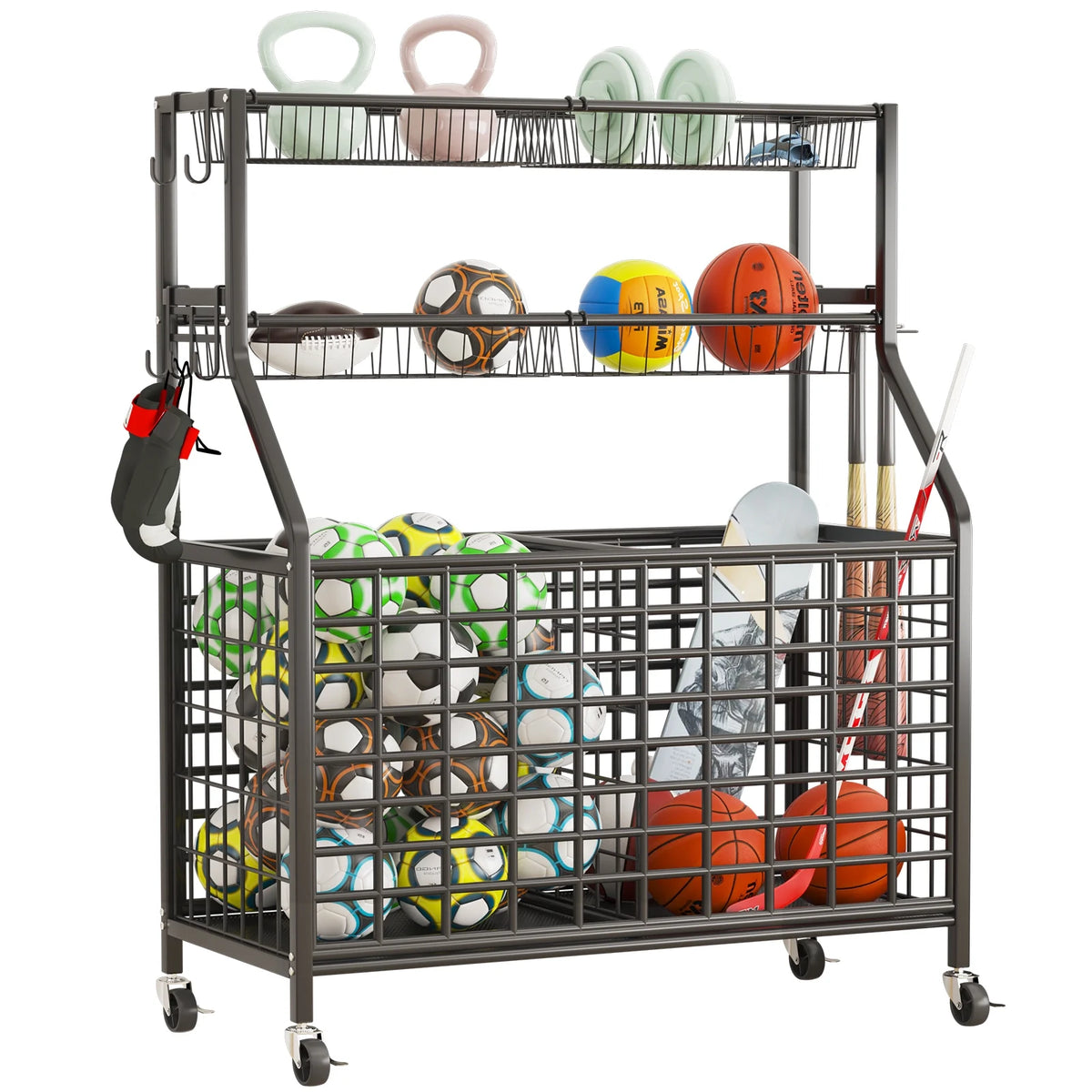 Black Rolling Storage Cart G268