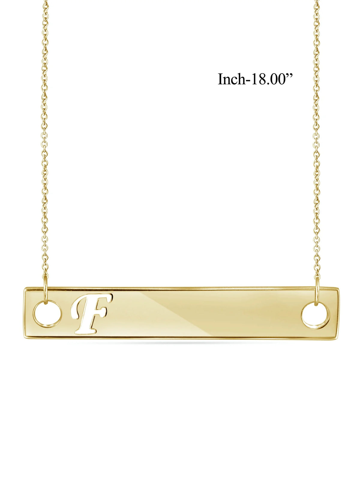 14K Gold Over Silver Bar Necklace C6916