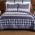 Forest Green 3-Piece Reversible Quilt Set with 2 Shams E241