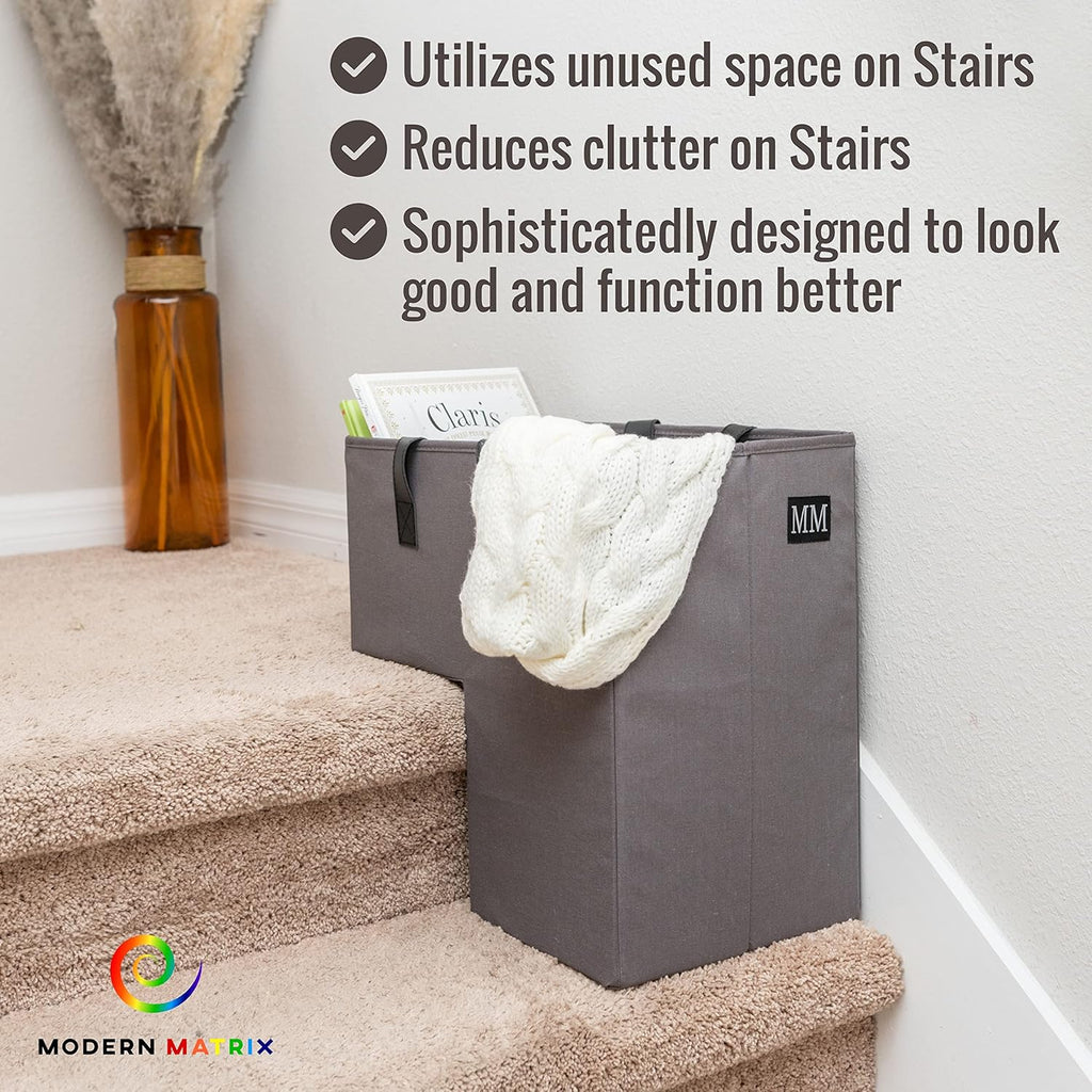 Stair Basket with Leather Handles X103800