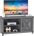 Grey Wood TV Stand with Storage A812705