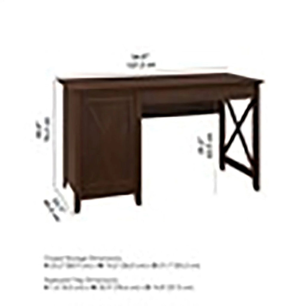 Wood Computer Desk with Storage Cabinet V82178