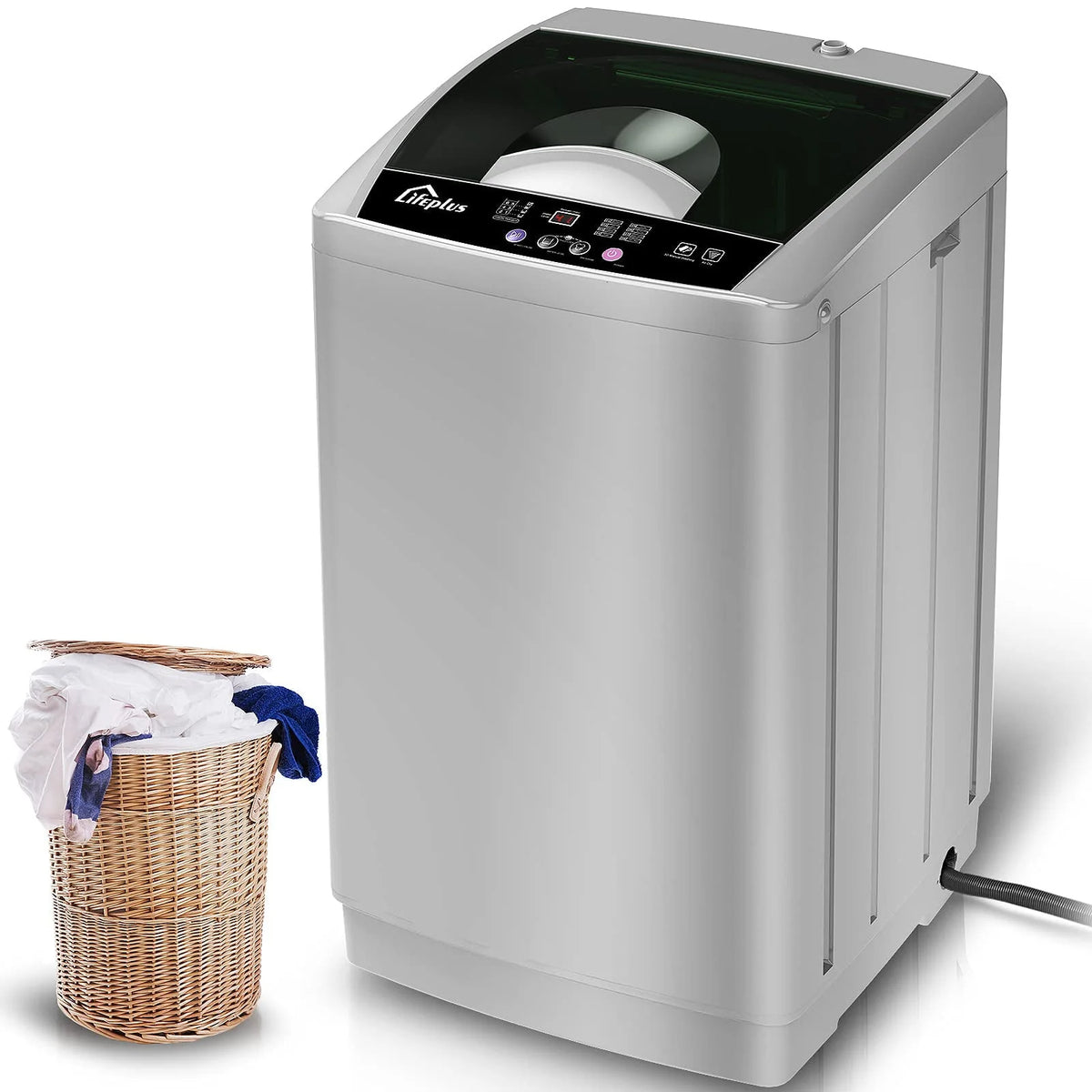 Portable Full-Automatic 1.8 Cu. ft. Top Load Laundry Washer H7204