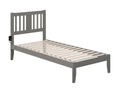 Twin Extra Long Bed with USB Charger in Grey H982119
