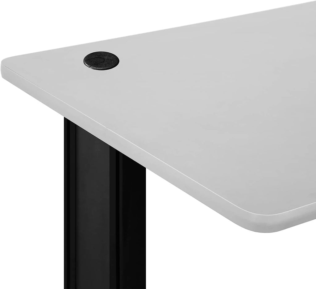 25" X 58" Black Frame Grey Top Computer Desk X650