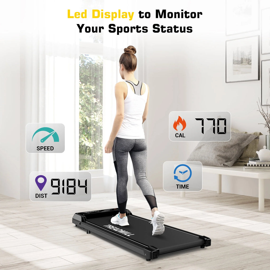 Black Portable Under Desk Treadmill Walking Pad C1197