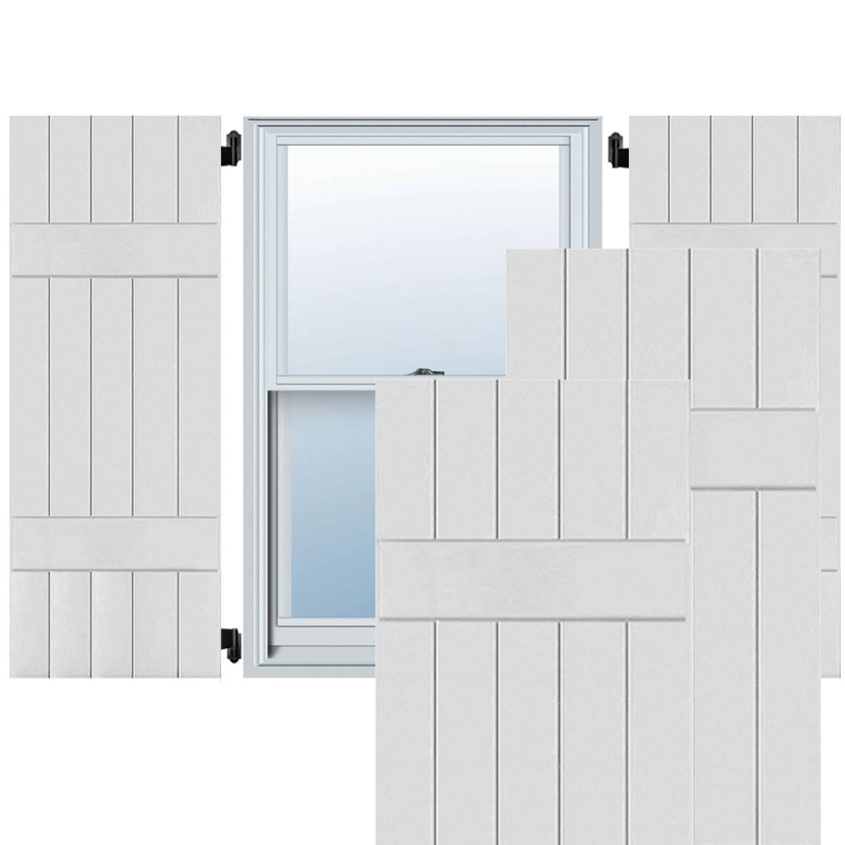 18x22W x 79x22H Real Wood Pine Board-n-Batten Shutters Y280