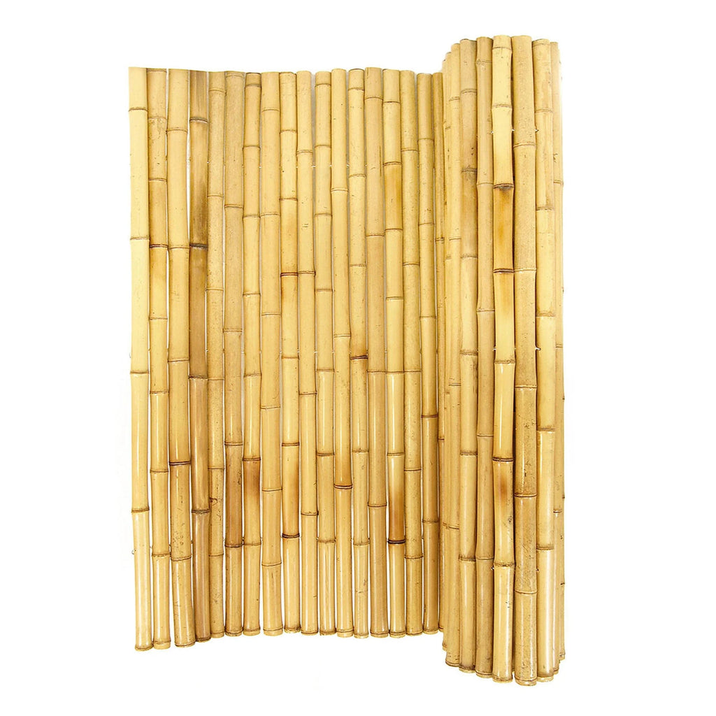 Natural Bamboo Fencing Garden Screen Rolled Fence Panel 3/4 D x 4' H x 8' L N557531