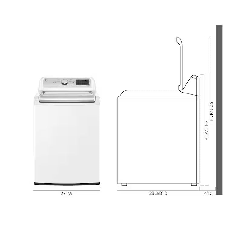 5.5 cu. ft. Smart Top Load Washer in White S367894