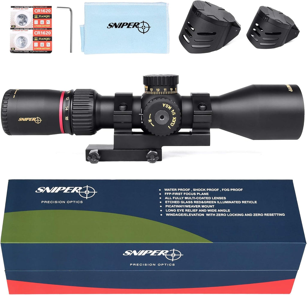 Red Illuminated Mil Dot Reticle Rifle Scope H659369