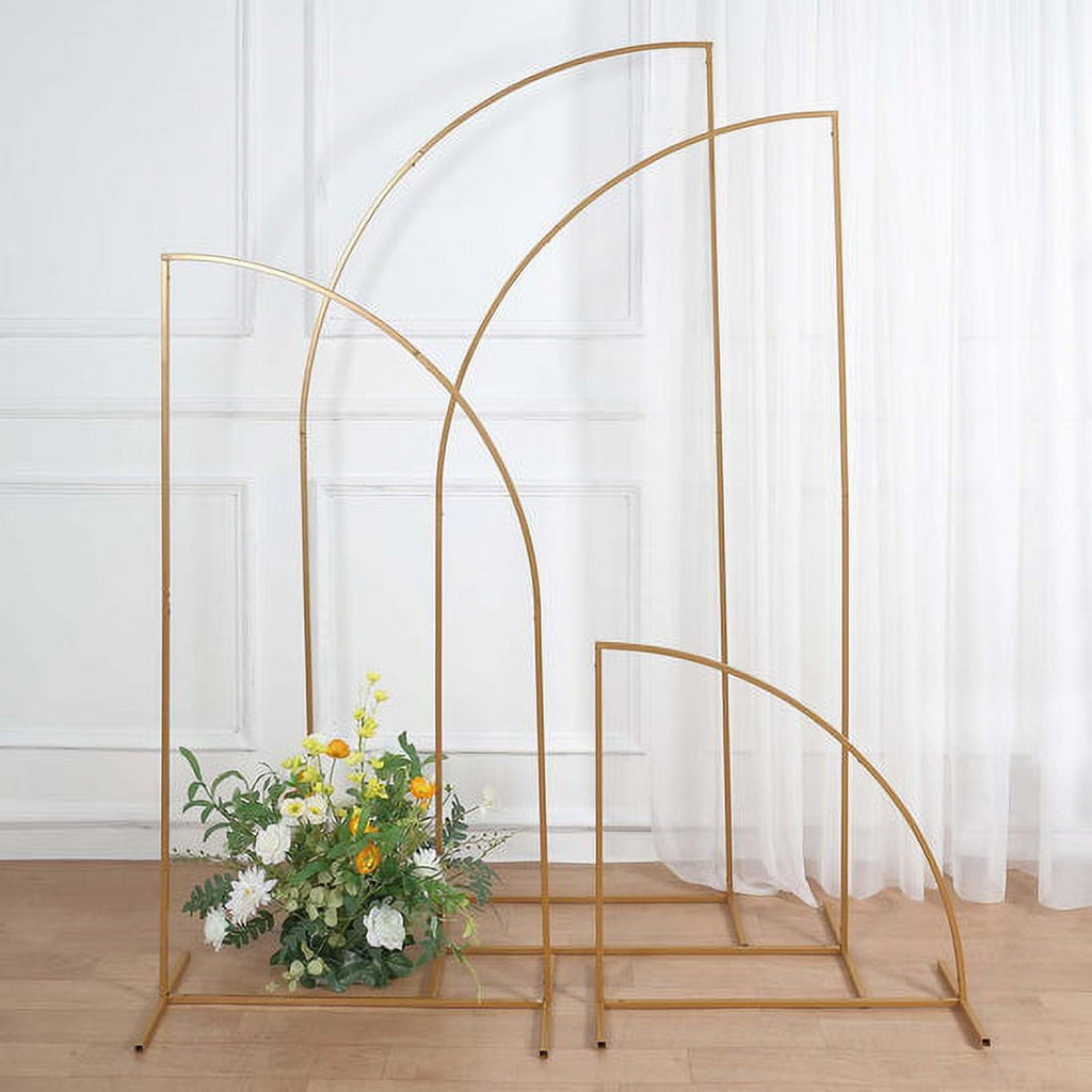 Gold Metal Half Moon Arch Backdrop Stand Set Of 4 G702
