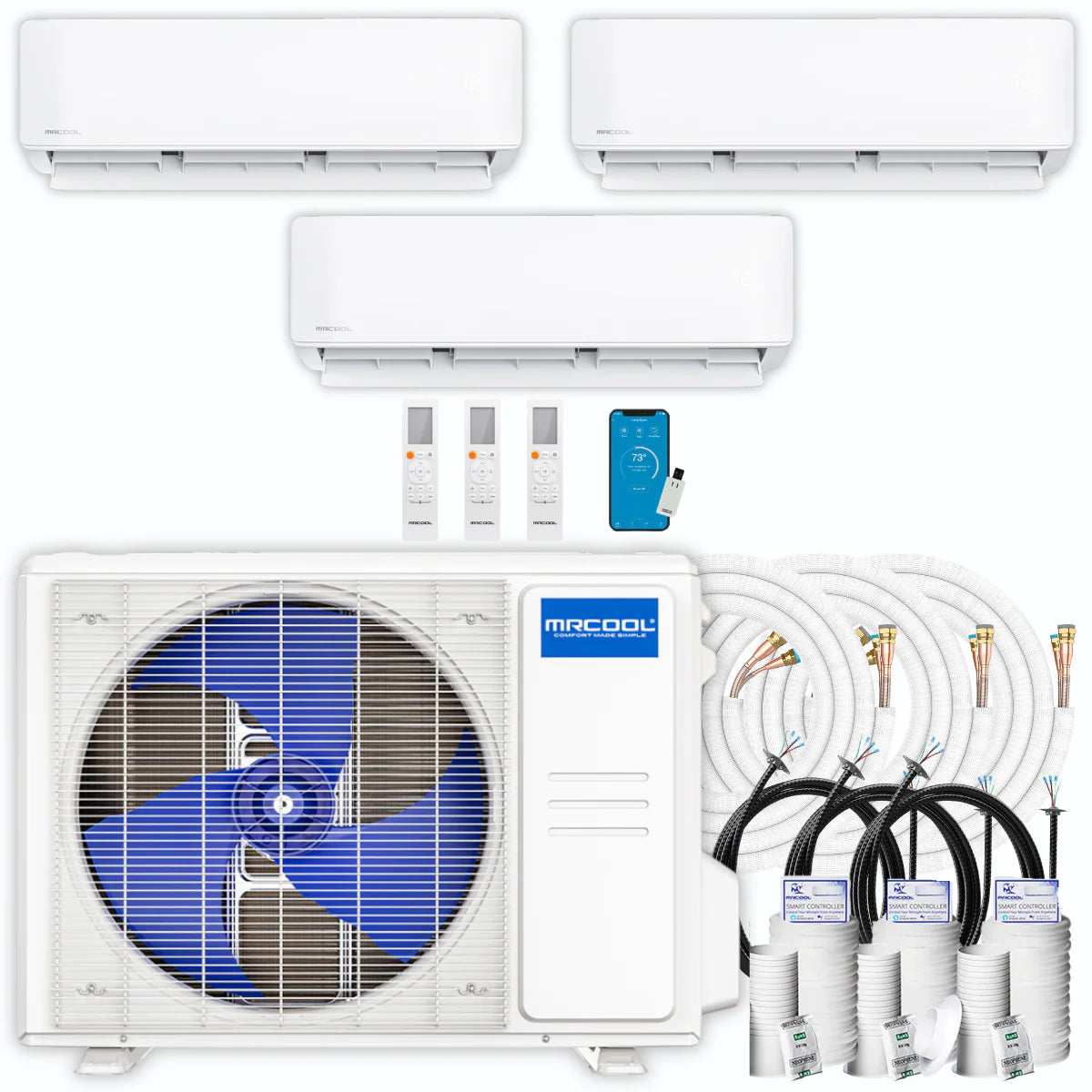 33,000 BTU 3 Zone Ductless Air Conditioner and Heat Pump K6405