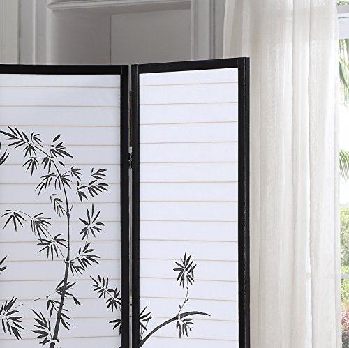 Black 3-Panel Shoji Room Divider Screen D641