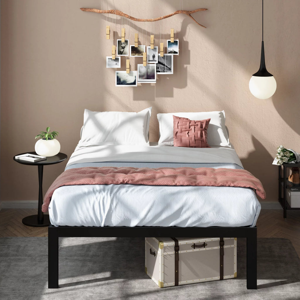 18" Metal Platform Bed Frame, Queen H40068