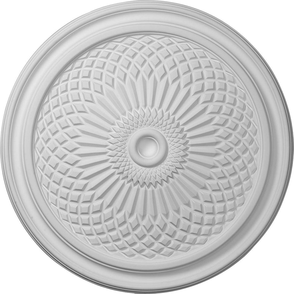 22x22OD x 1 3/4x22P Ceiling Medallion, Hand-Painted Brass Z53139