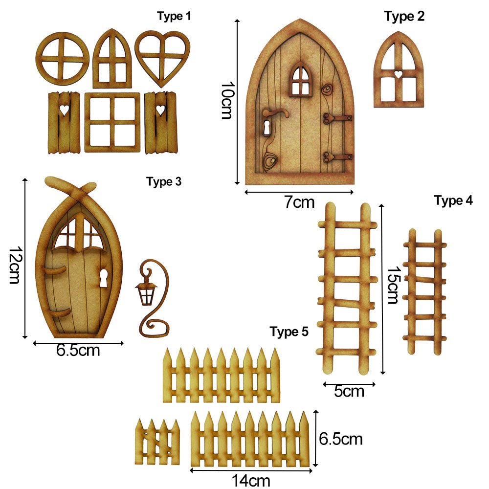 Wood Ornament Doll House Miniature Fairy Elf Door Dollhouse Garden Micro Landscape Wooden Craft H77028